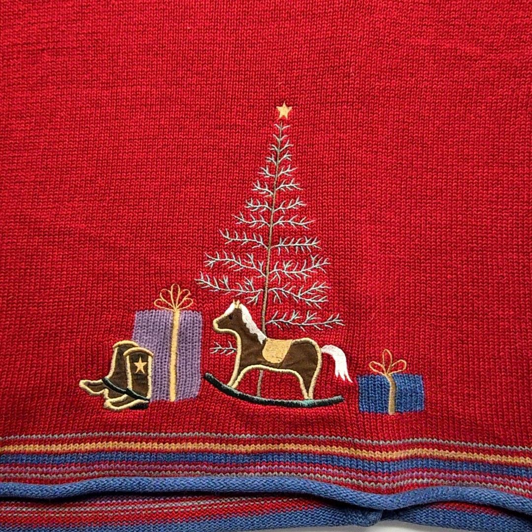 Vintage Vintage C.J. Banks Christmas Cardigan Western Santa Red 2X Size L / US 10 / IT 46 - 10 Thumbnail