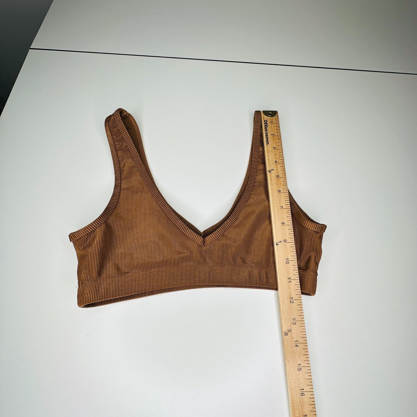 Other Weworewhat Brown V-Neck Stretch Pullover Sports Bra Medium Size M / US 6-8 / IT 42-44 - 12 Thumbnail