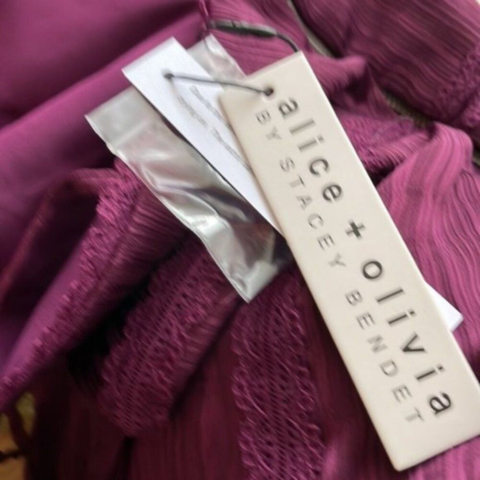 Alice + Olivia Alice + Olivia Genevieve Spaghetti Strap Dress Boysnberry 10 Size L / US 10 / IT 46 - 11 Thumbnail