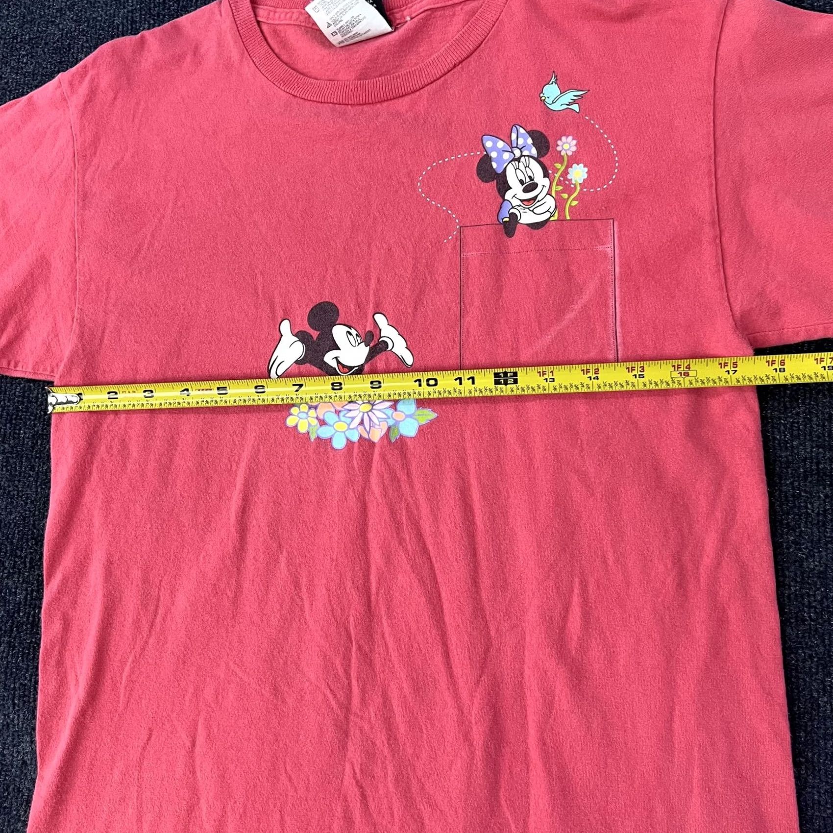 Disney VINTAGE Disney Mickey Unlimited Shirt Mens Small Pink Mickey Minnie Pocket Tee 90s Size US S / EU 44-46 / 1 - 7 Thumbnail