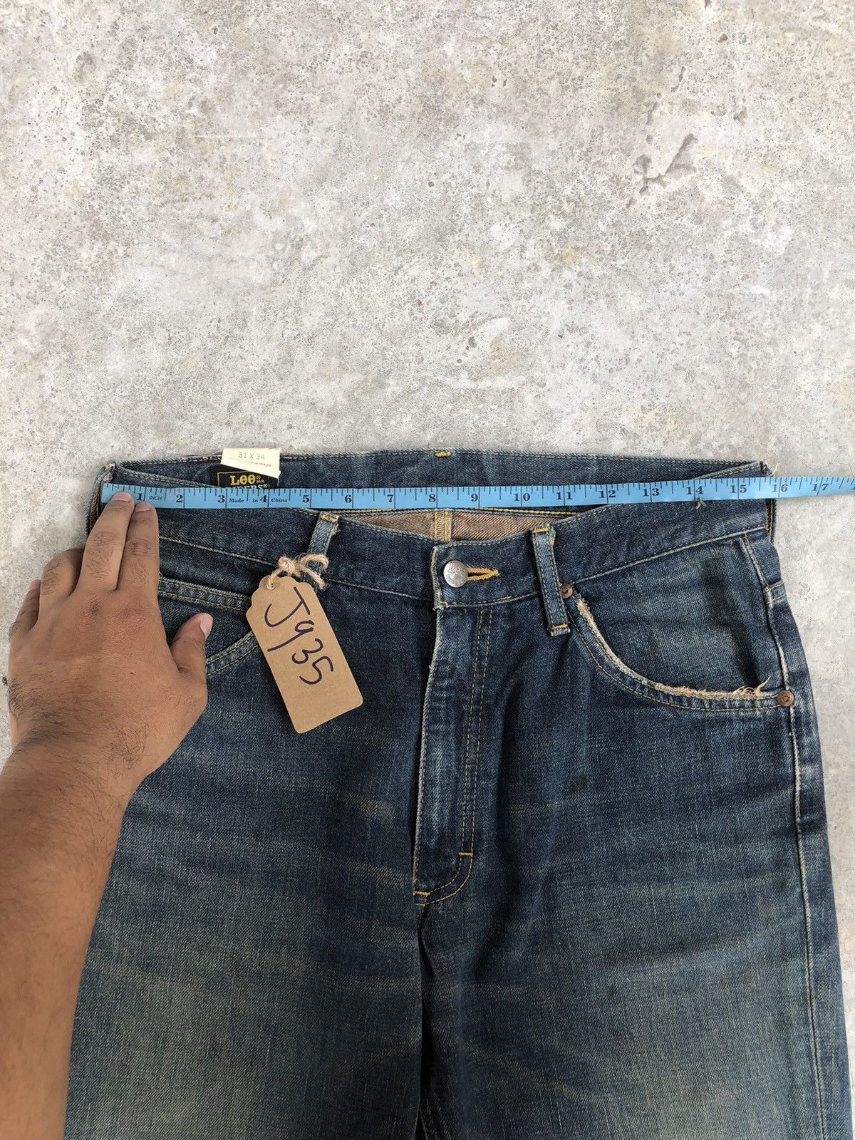 If Six Was Nine Japanese Lee Flared Jeans Distressed Jeans Size US 31 - 18 Thumbnail