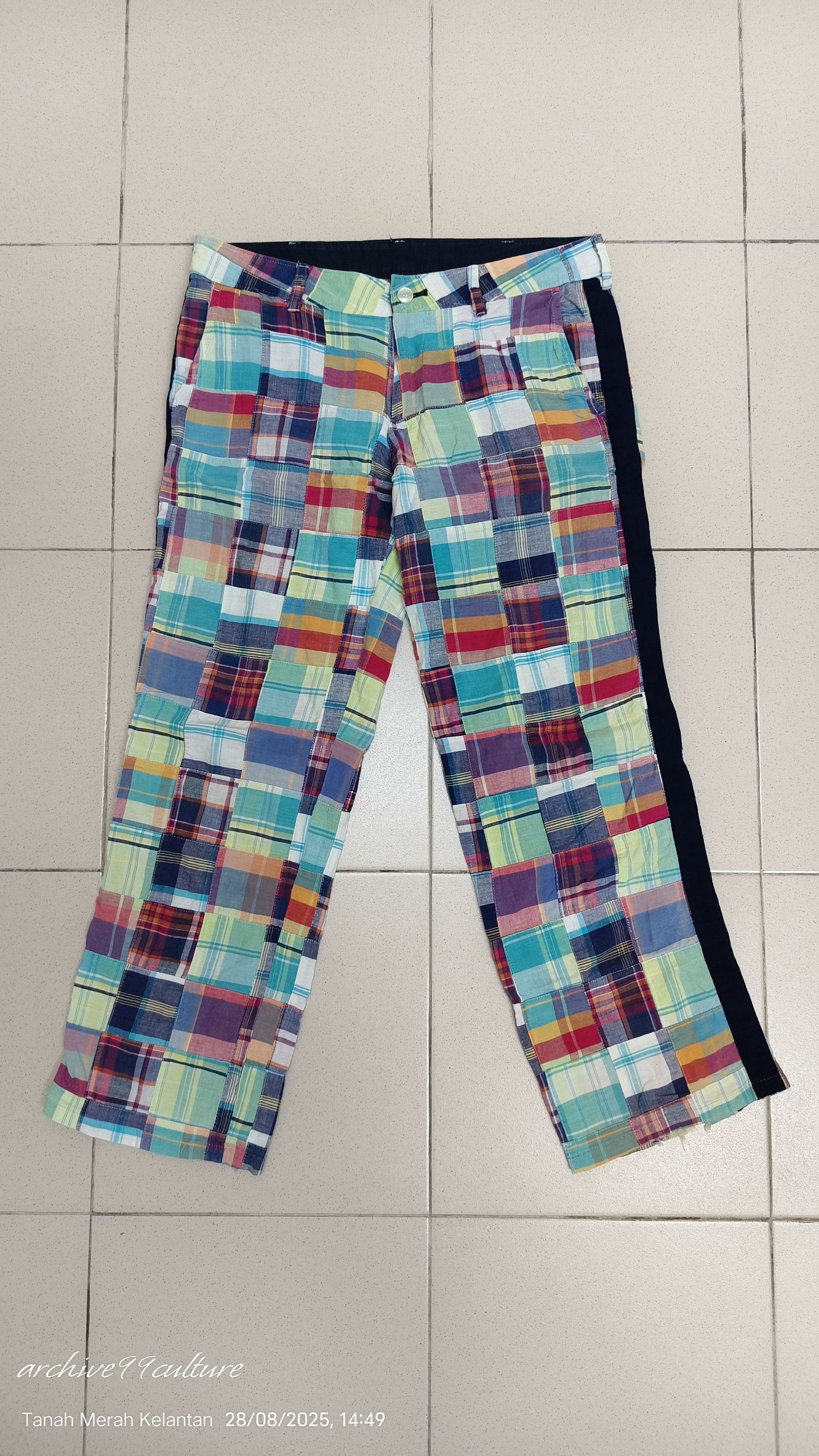 Beams Japan Vintage style patchwork trousers Beams Boy japan Size 31" - 1 Thumbnail