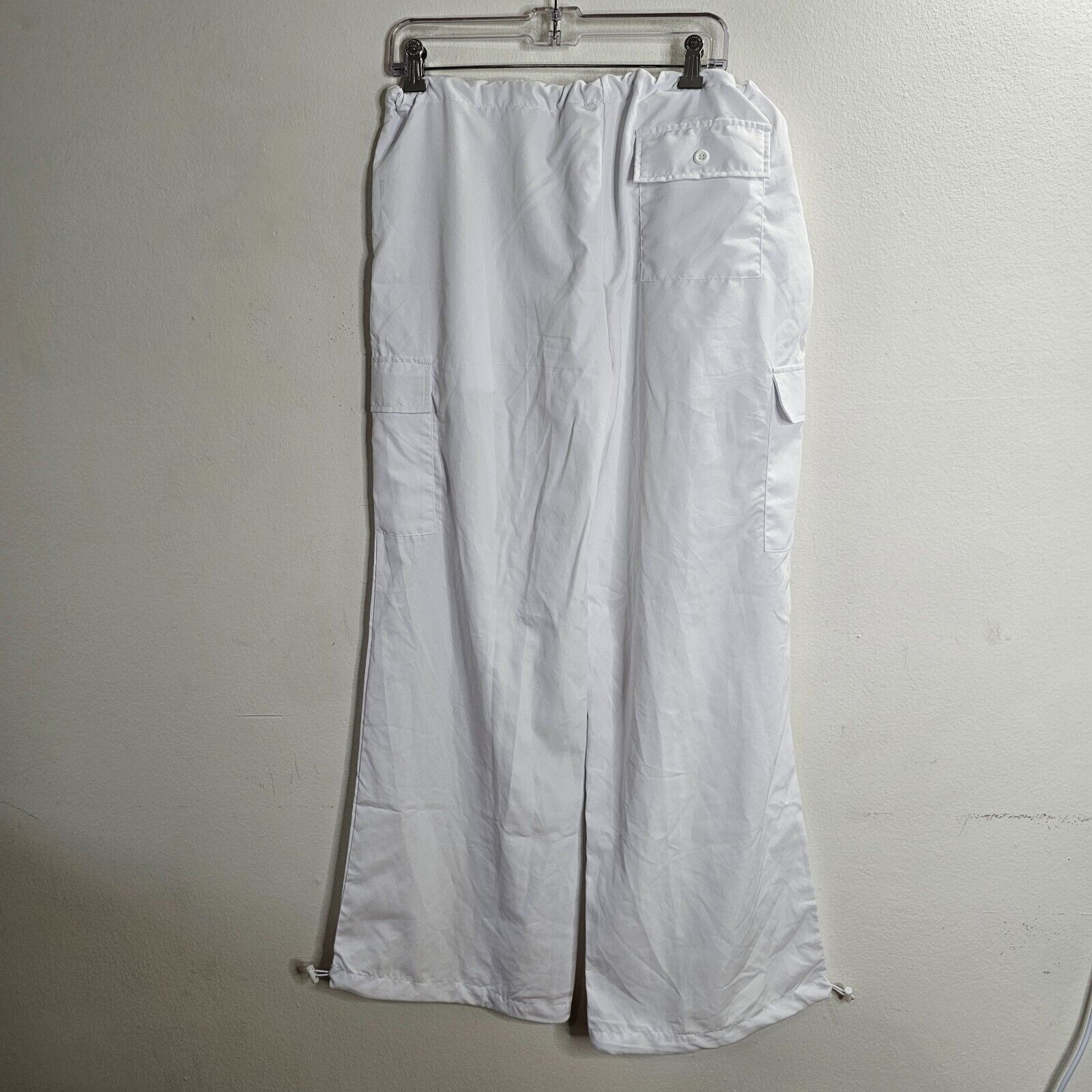 Other White Drawstring Wide Leg Utility Pants Cinch Ankle Baggy M Size 28" / US 6 / IT 42 - 2 Thumbnail