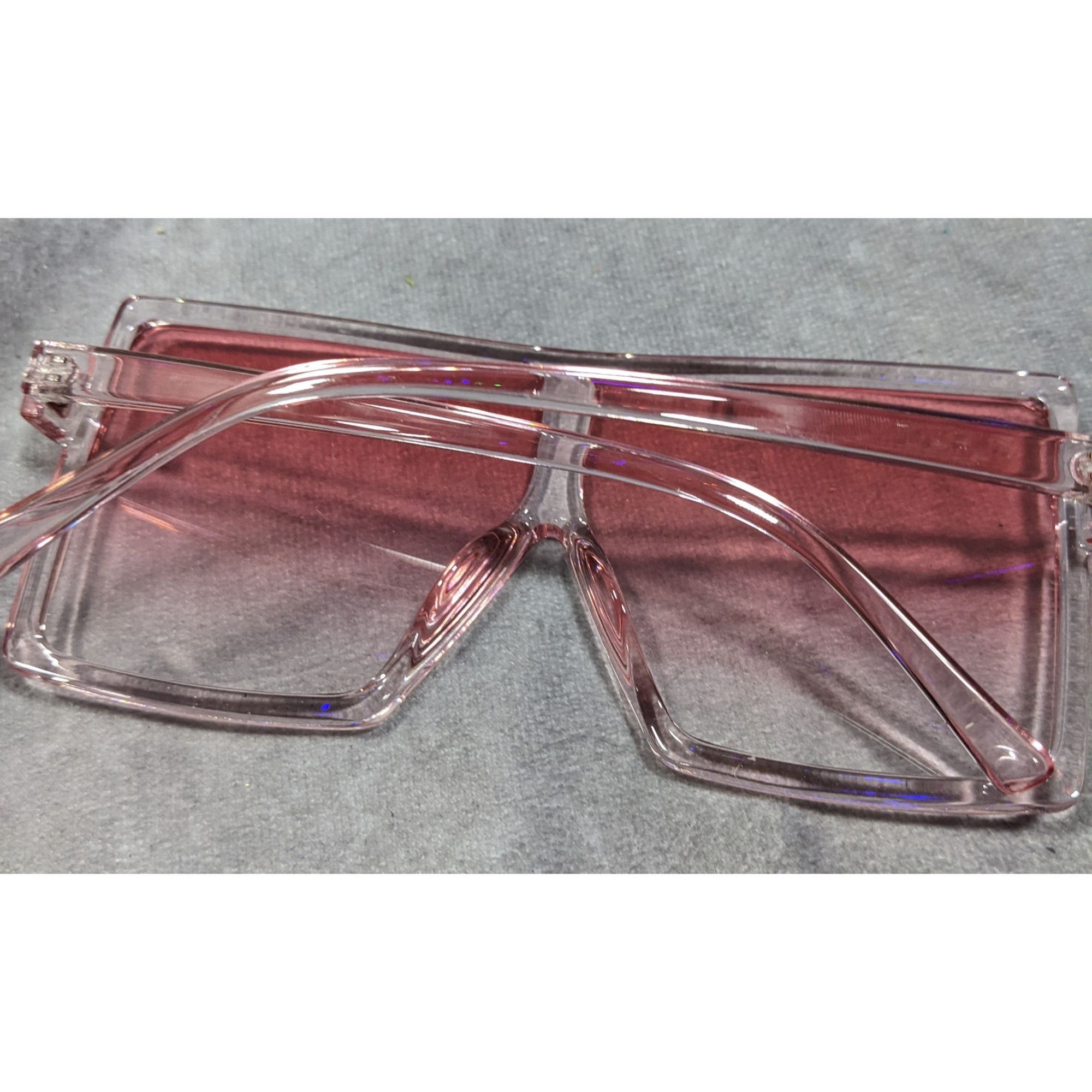 Other Olivia Danielle Collection Pink Oversized Translucent Sungla Size ONE SIZE - 7 Thumbnail