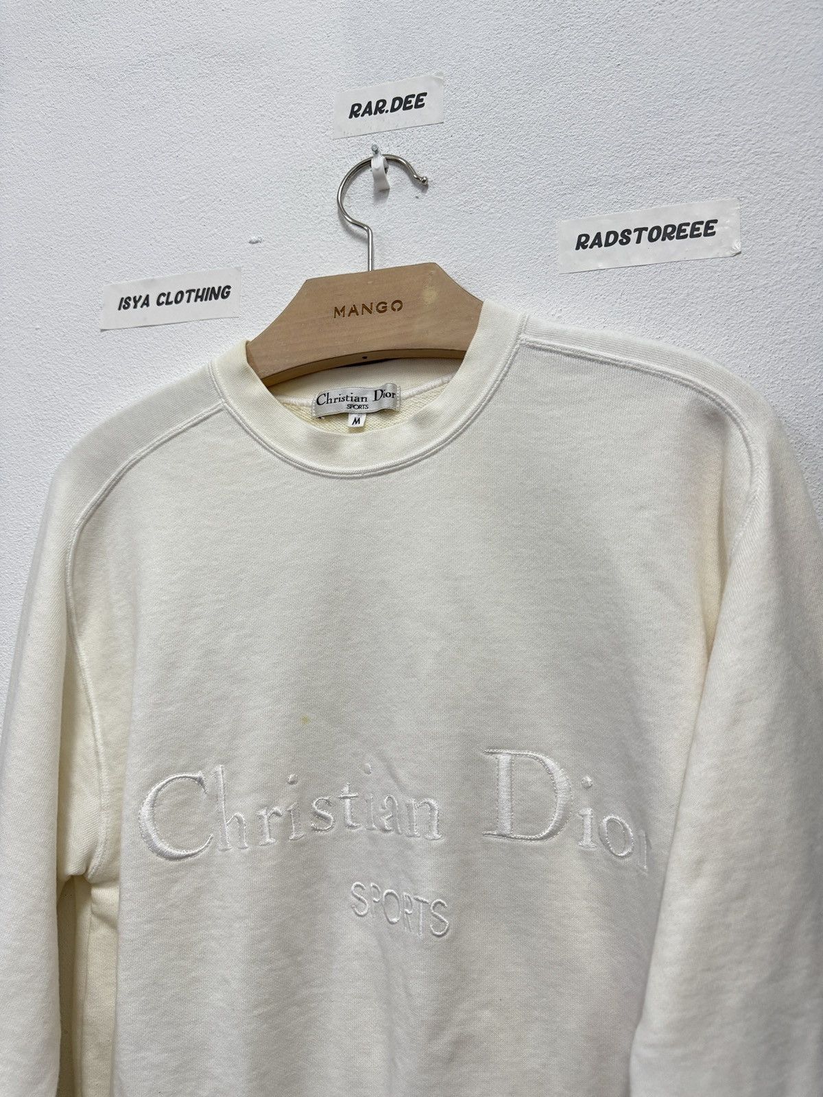 Christian Dior Monsieur Christian Dior Sport Sweatshirt Cream Size US M / EU 48-50 / 2 - 2 Thumbnail