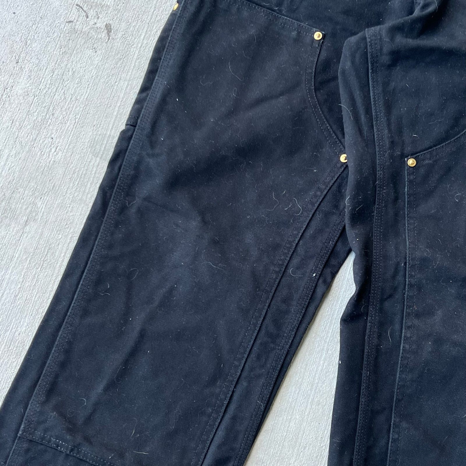 Carhartt × Vintage Carhartt black double knee work wear carpenter pants Size US 35 - 3 Thumbnail