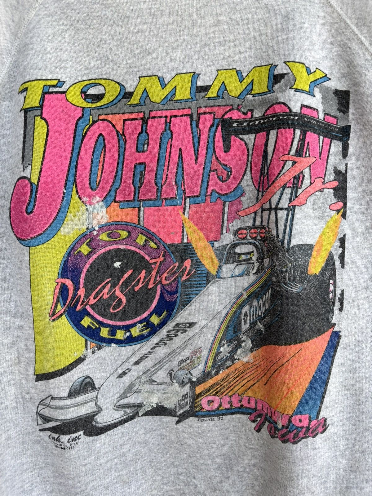 NASCAR × Vintage Vintage 90’s Tommy Johnson Jr. Top Fuel Dragster Sweatshirt Size US XL / EU 56 / 4 - 7 Thumbnail