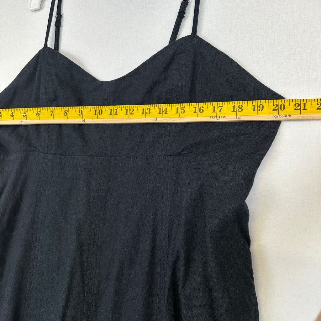 Abercrombie & Fitch Abercrombie & Fitch Black Linen Blend Maxi Dress XLP Size XL / US 12-14 / IT 48-50 - 6 Thumbnail