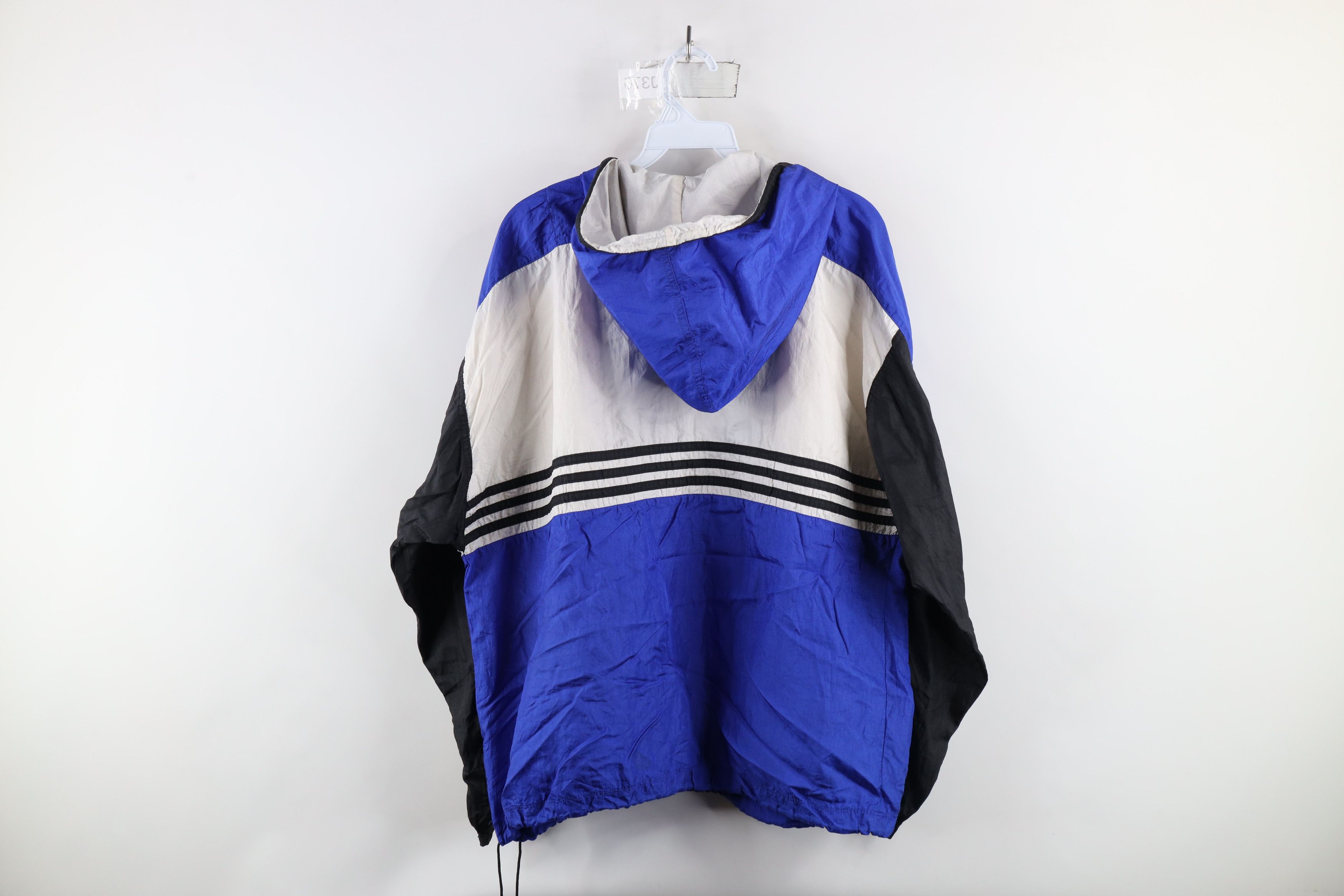 Adidas × Vintage Vintage 90s Adidas Out Striped Half Zip Hooded Anorak Jacket Size US M / EU 48-50 / 2 - 14 Thumbnail
