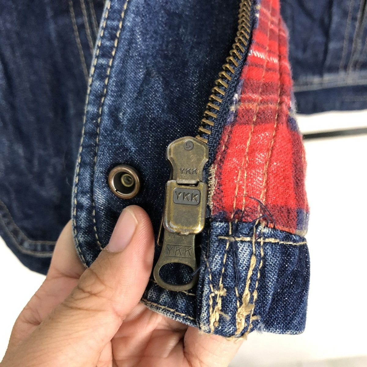 Japanese Brand 🔥VINTAGE BIKER DENIM JACKET BLANKET PACIFIC ISSEY MIYAKE Size US S / EU 44-46 / 1 - 19 Thumbnail