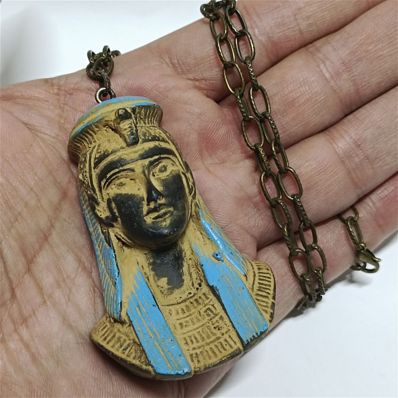 Other Vintage Handmade Pharaonic Necklace Unique Ancient Egypt Size ONE SIZE - 4 Thumbnail