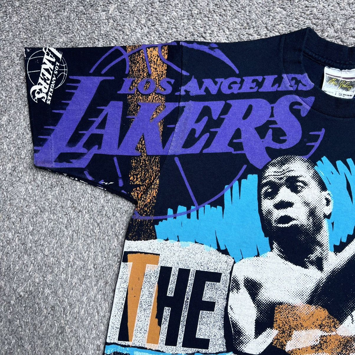 NBA 90s Magic Johnson Los Angeles Lakers All Over Print T-Shirt Size US L / EU 52-54 / 3 - 8 Thumbnail