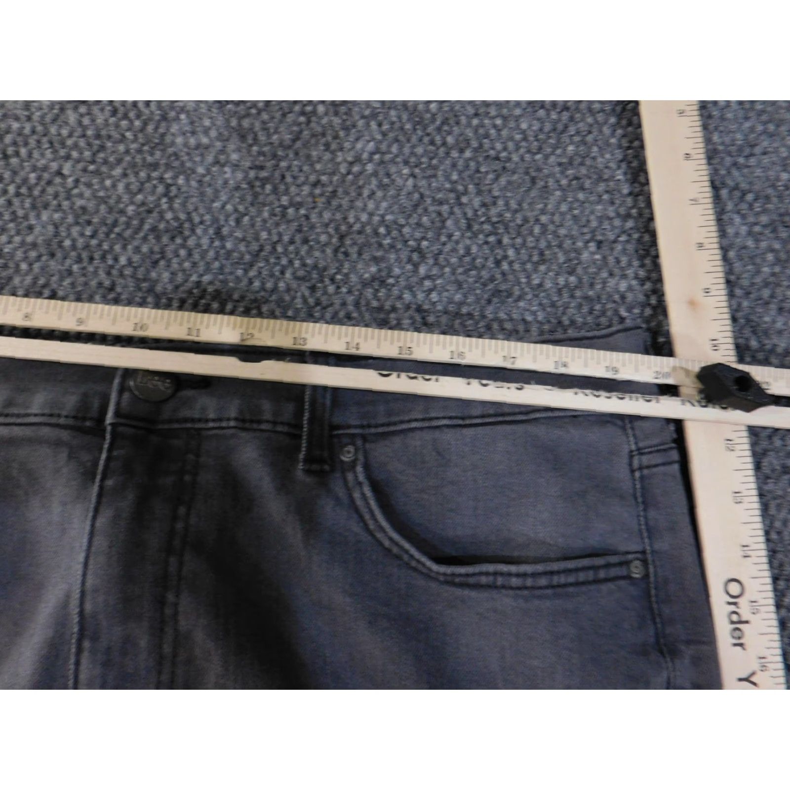 Lee Lee Jeans Mens Slim Fit Denim 40x29 Gray Zip Fly Straight Leg 5 Pocket Stretch Cadet Wash 40 in Mens Size US 40 / EU 56 - 6 Thumbnail
