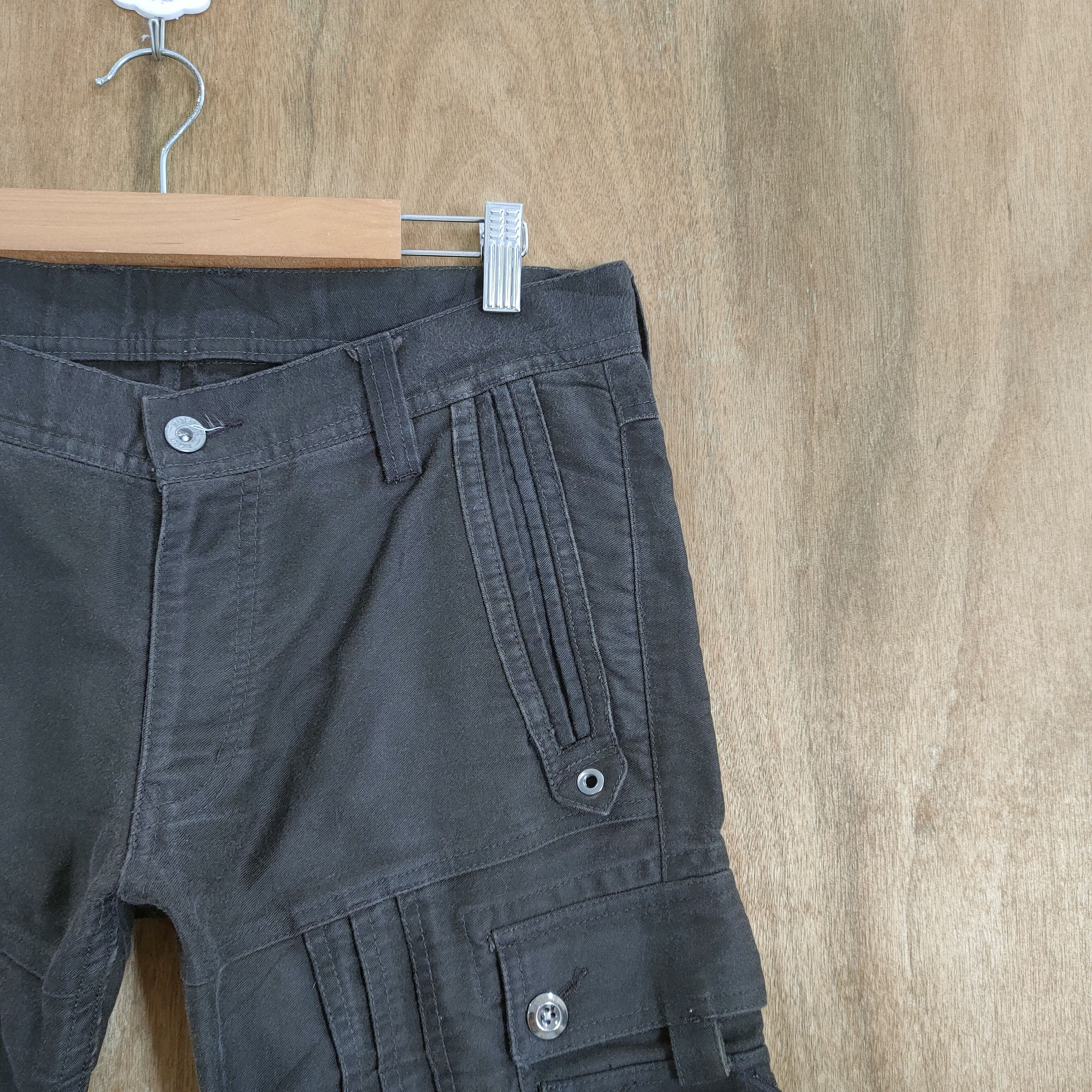 Japanese Brand VINTAGE NICOLE FLARE BROWN BONDAGE CARGO PANTS Size US 32 / EU 48 - 6 Thumbnail