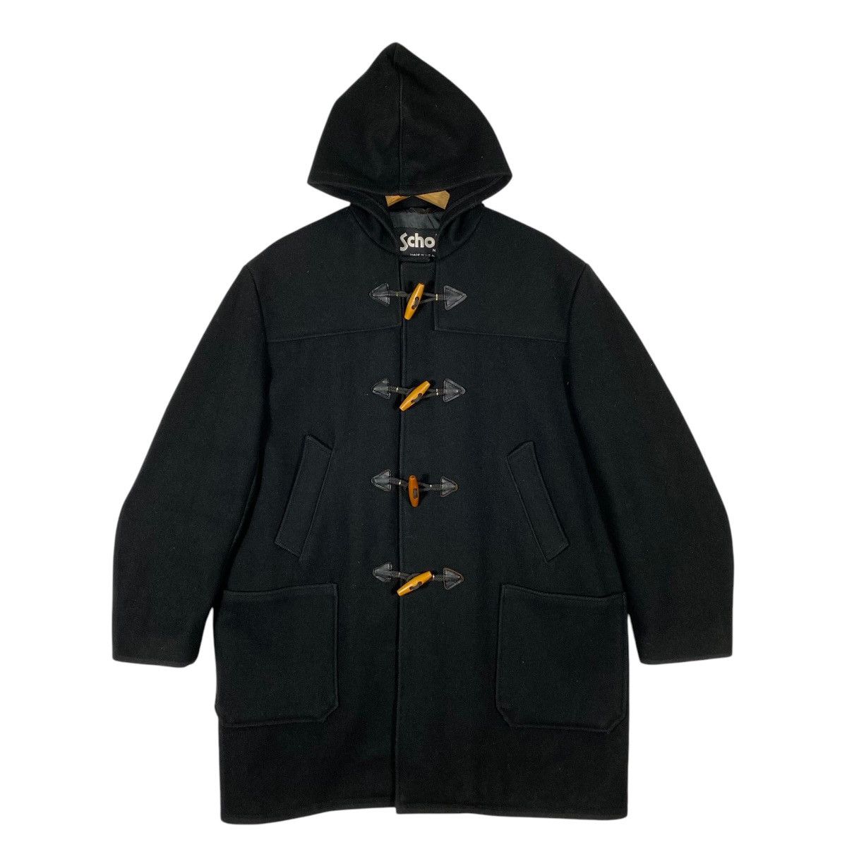 Schott × Vintage Vintage Schott Duffle Coat Toggle Button Wool Hoodie Jacket Size US M / EU 48-50 / 2 - 1 Thumbnail