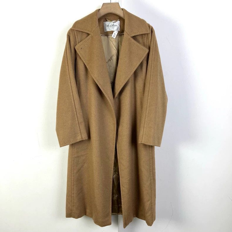 Max Mara Max Mara Camel hair lace-up long coat Size S / US 4 / IT 40 - 1 Thumbnail