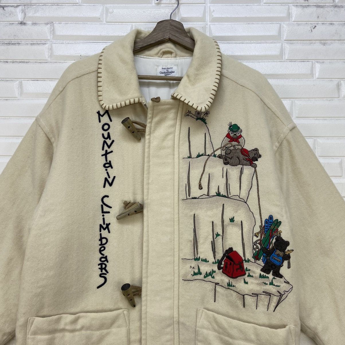 Jean Charles De Castelbajac Vintage Mountain Climbears Art Printed Wool Duffle Coat Size US M / EU 48-50 / 2 - 4 Thumbnail