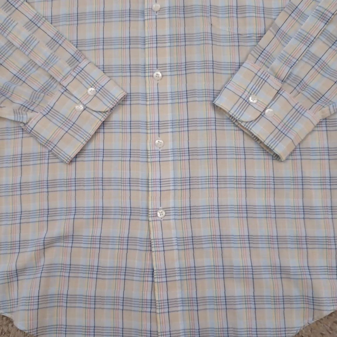 Arrow Arrow Shirt Mens 16.5 Multicolor Plaid Long Sleeve Button Up Cotton Blend Shirt Mens XS-XL? No Size US XL / EU 56 / 4 - 3 Thumbnail