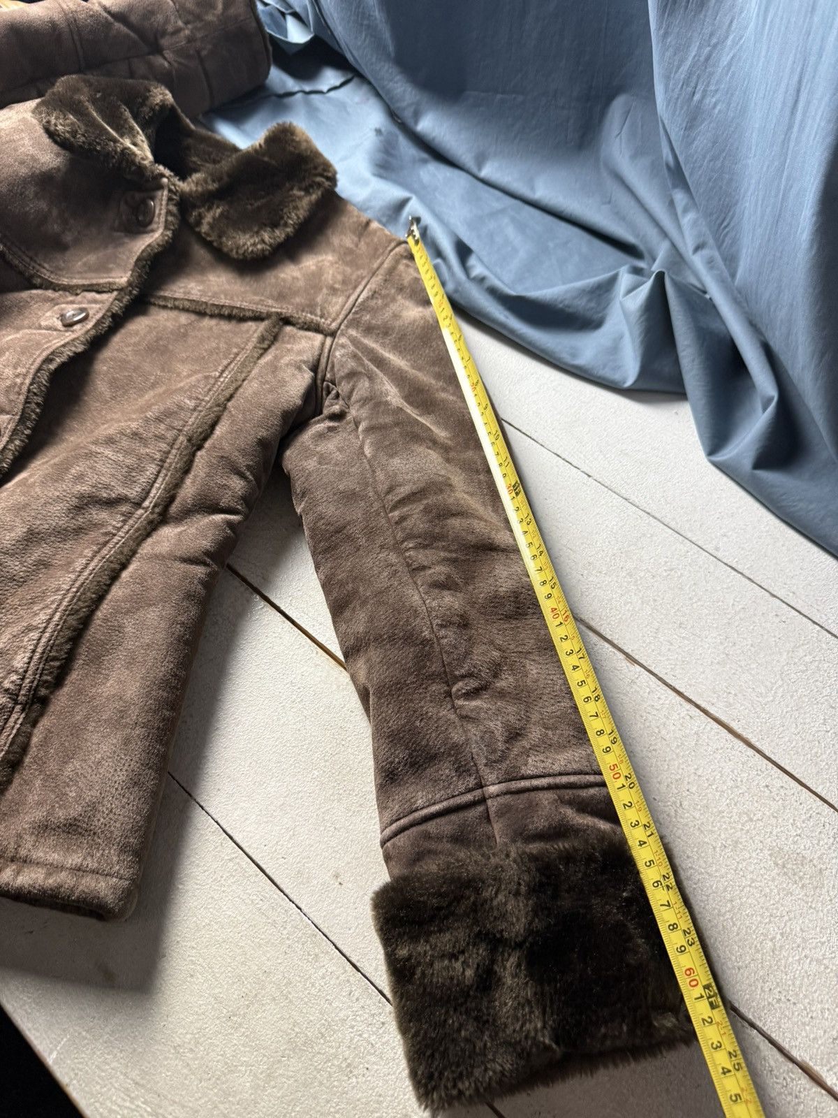 Gypsy Retro 00s Gipsy Brown Shearling Suede Leather Jacket Women S Size S / US 4 / IT 40 - 19 Thumbnail