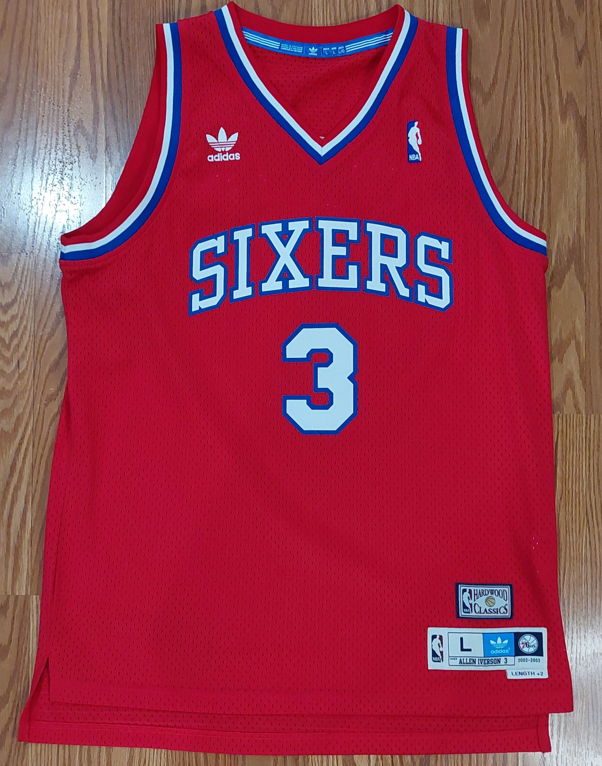 Adidas × NBA Authentic Philadelphia 76ers Allen Iverson Adidas Jersey Size US L / EU 52-54 / 3 - 2 Thumbnail