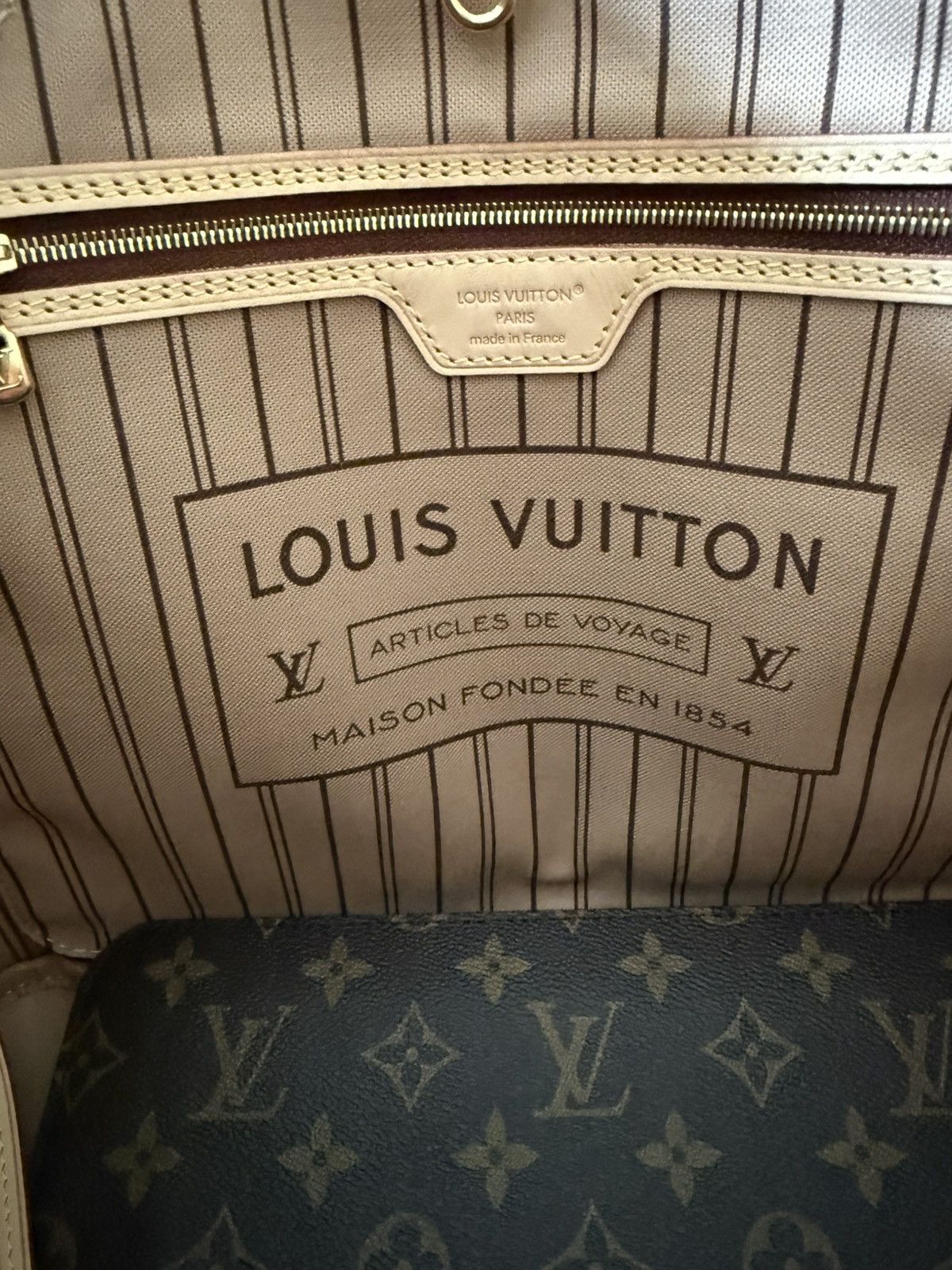 Louis Vuitton LV NeverFull MM ROSE BEIGE Size ONE SIZE - 3 Thumbnail