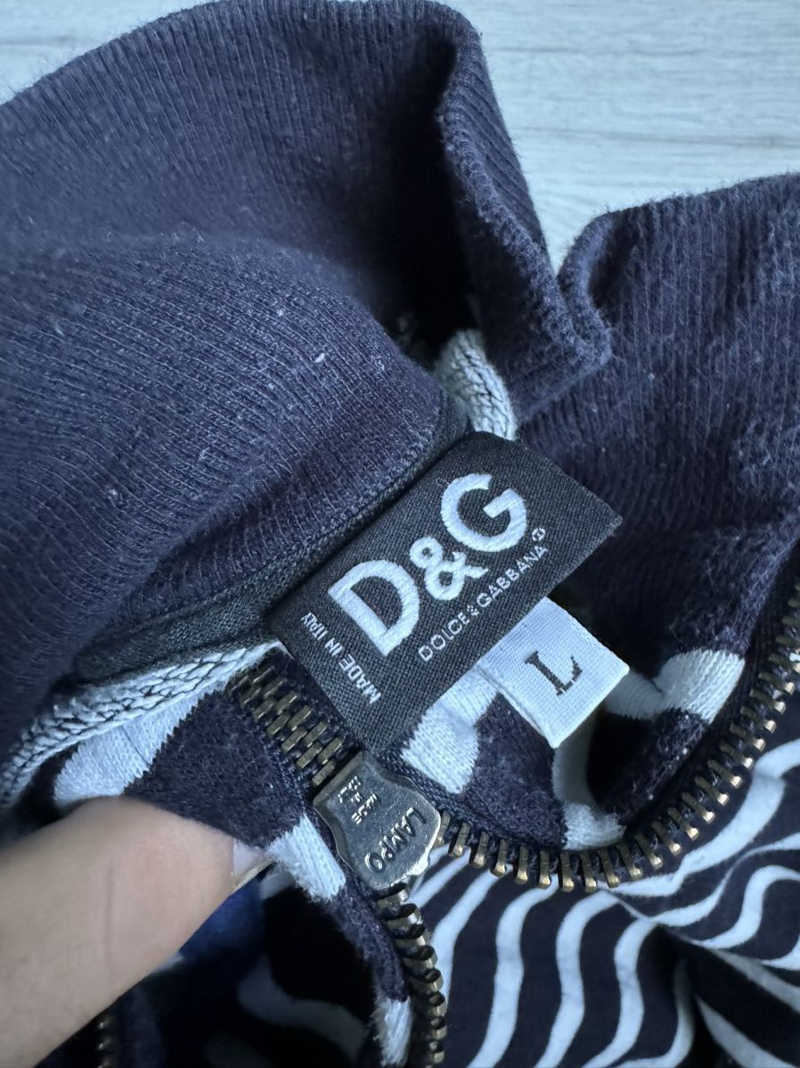 Dolce & Gabbana × Vintage Vintage Dolce & Gabbana 1/2 zip up sweater striped shirt Size US L / EU 52-54 / 3 - 8 Thumbnail