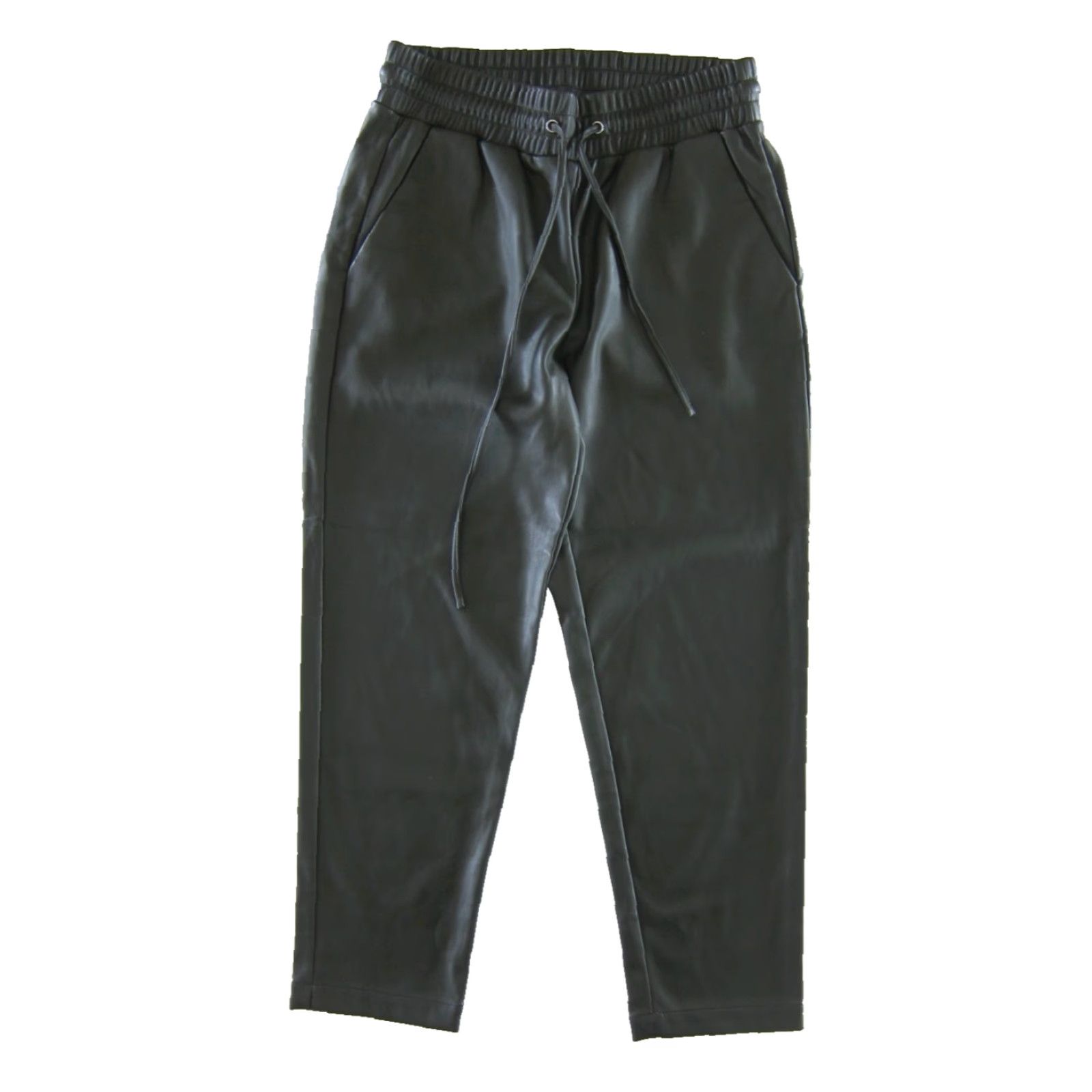 Ann Taylor Ann Taylor Loft Army Green Faux Leather Pleather High Rise Pocket Pant Women SP Size 32" / US 10 / IT 46 - 5 Thumbnail