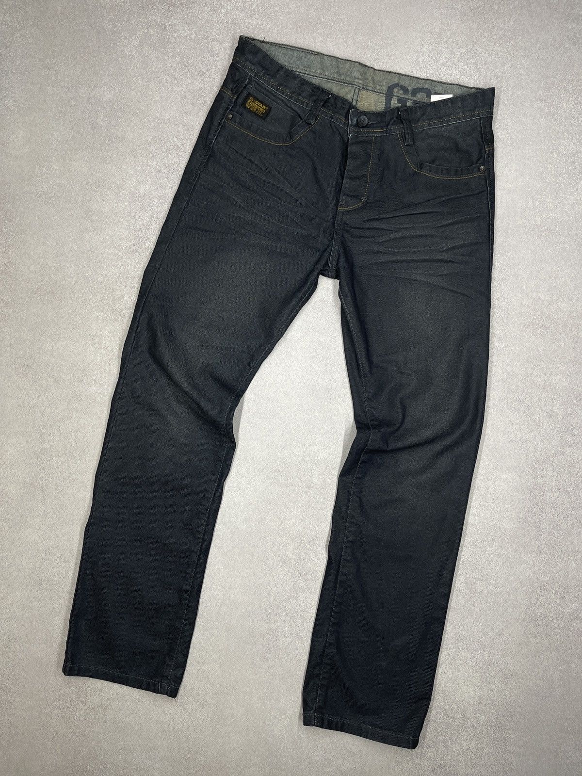 G-Star Mens G Star Raw Bladeloose Kraft Embro Jeans Navy Big Logo Size US 34 / EU 50 - 5 Thumbnail