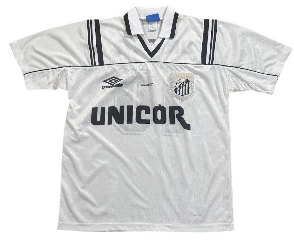 Umbro Vintage Umbro Santos F.C. Jersey (Size L) Size US L / EU 52-54 / 3 - 1 Thumbnail