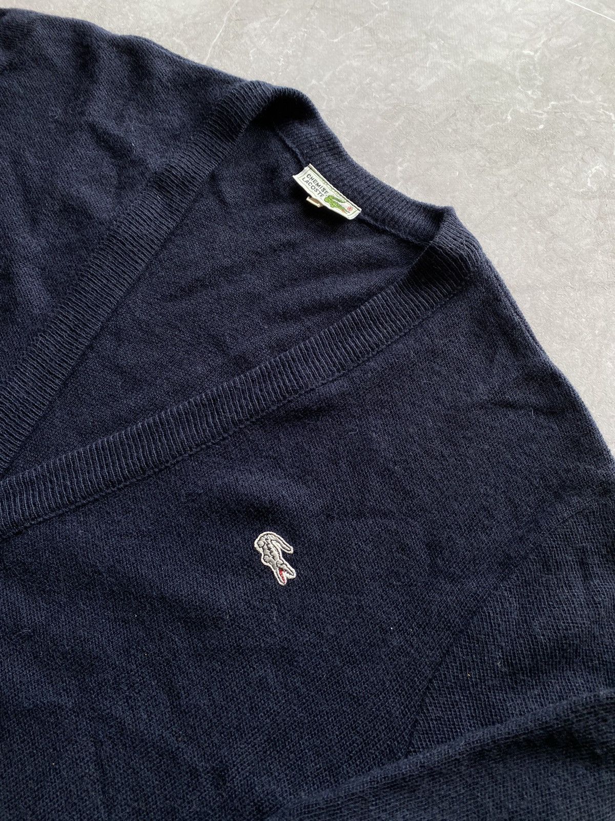 Lacoste Vintage Y2K Lacoste Cardigan Wool Sweater Made in France Size US L / EU 52-54 / 3 - 4 Thumbnail
