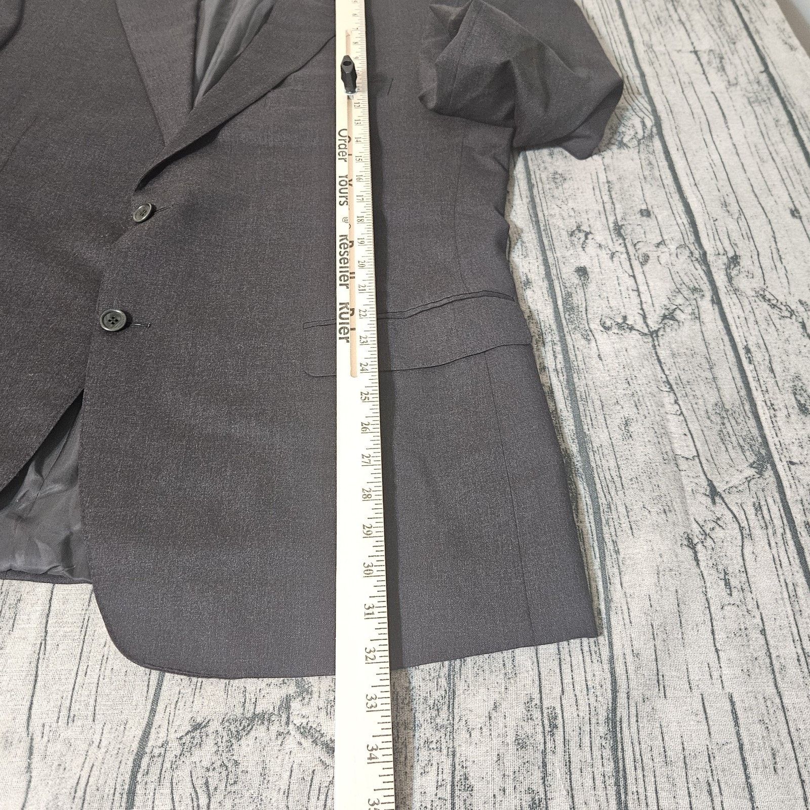 Canali Canali Blazer 46 CHARCOAL Sport Coat Wool Jacket Italy Men's Size 46R - 7 Thumbnail