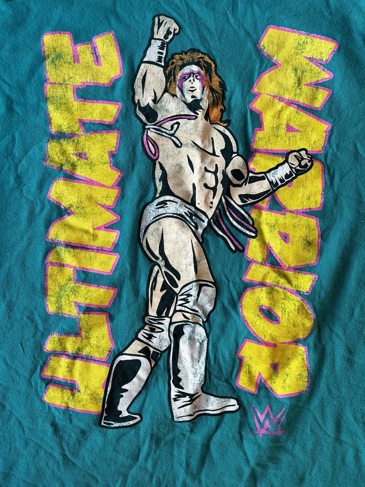 Vintage × WWE Vintage Y2K WWE Ultimate Warrior Teal T Shirt Size XL Size US XL / EU 56 / 4 - 2 Thumbnail