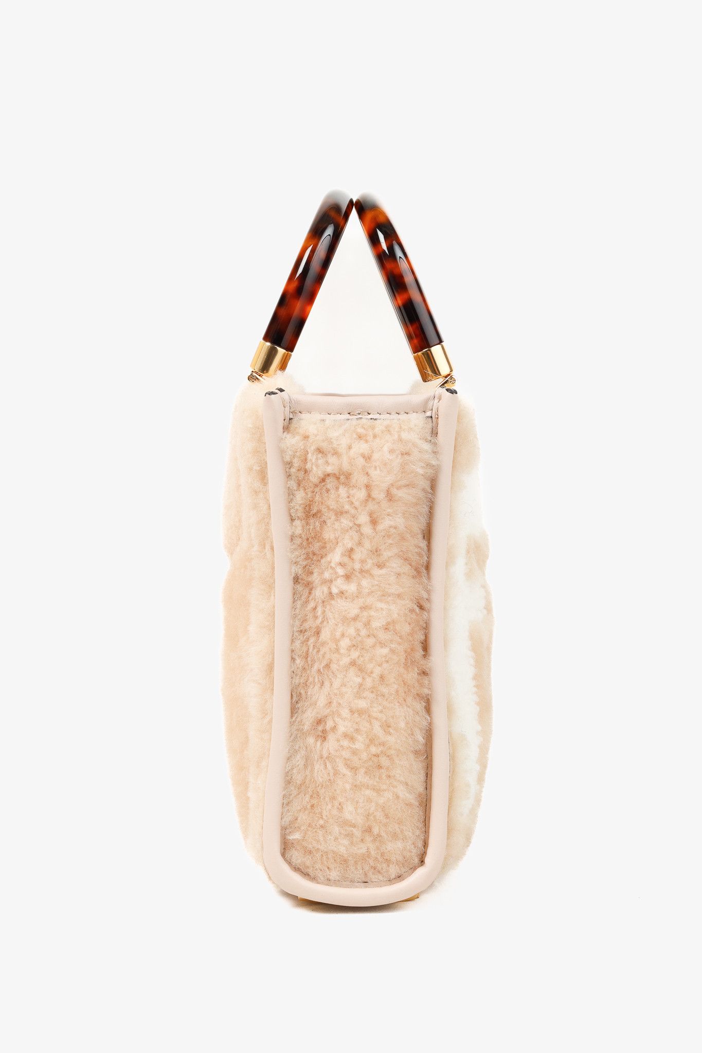 Fendi Fendi Mini Sunshine Shopper Tan Sheepskin Logo Mini-Bag Size ONE SIZE - 3 Thumbnail