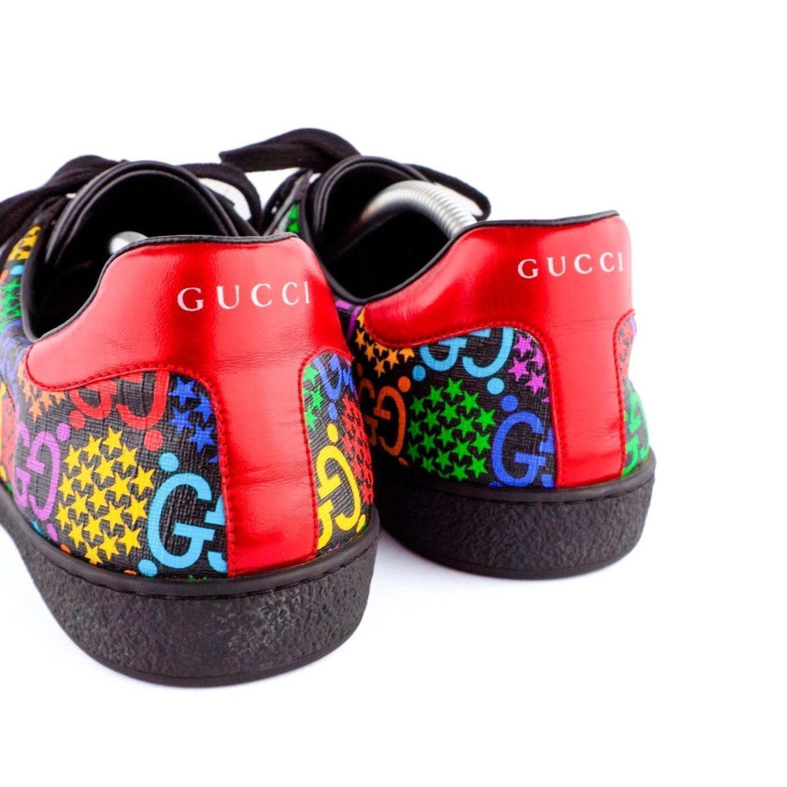 Gucci Gucci Ace Psychedelic GG Monogram Logo Leather Sneakers Size US 10.5 / EU 43-44 - 9 Thumbnail