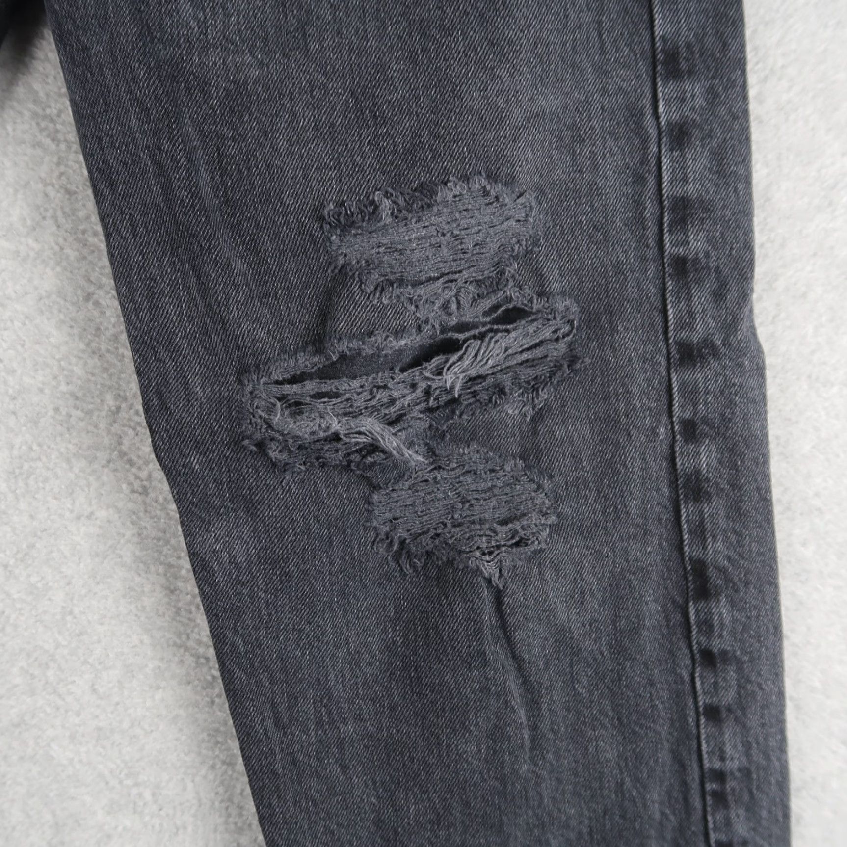 AGOLDE Jeans Denim 90s Straight Black Women's Jeans Size 27 Button Fly Distressed 5-Pocket 90s Theme