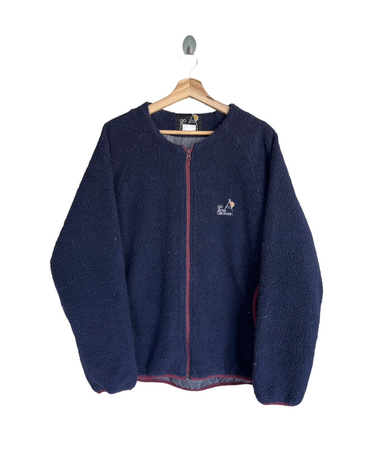 image of Go Slow Caravan Fleece Jacket in Blue Black, Men's (Size Medium)