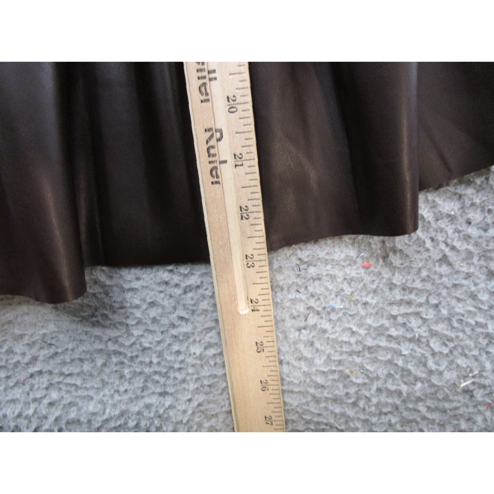 Nanette Lepore Nanette Lepore Vegan Leather Skirt Pleated Size M High Waist Knee Brown Size 32" / US 10 / IT 46 - 6 Thumbnail