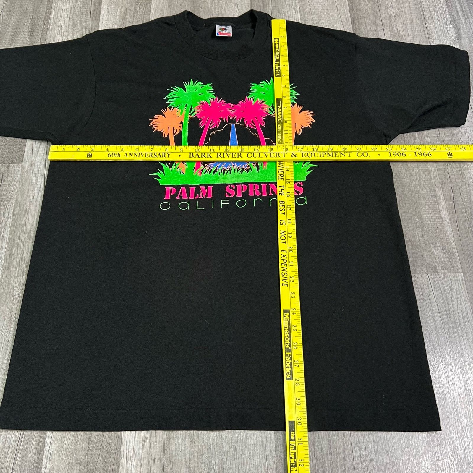 Fruit Of The Loom × Vintage Vintage 90s Neon Palm Spring California Palm Tree Graphic XL Size US XL / EU 56 / 4 - 5 Thumbnail