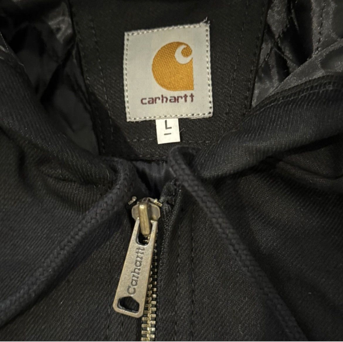 Carhartt Carhartt Black Upcycled Quilted Hoodie Size L / US 10 / IT 46 - 3 Thumbnail