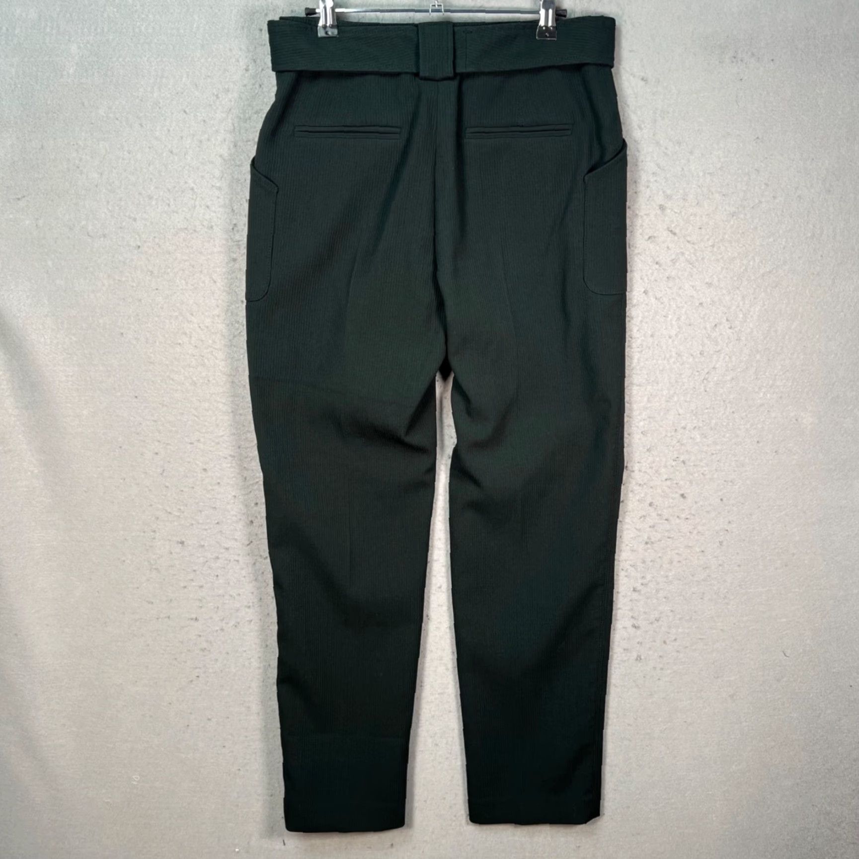 Club Monaco Club Monaco Womens Pants Dark Green High-Waist Trousers w/ Tie Belt Adult 4 Inseam 29 in Green Dress Pants Preppy Womens Size 27" / US 4 / IT 40 - 2 Thumbnail