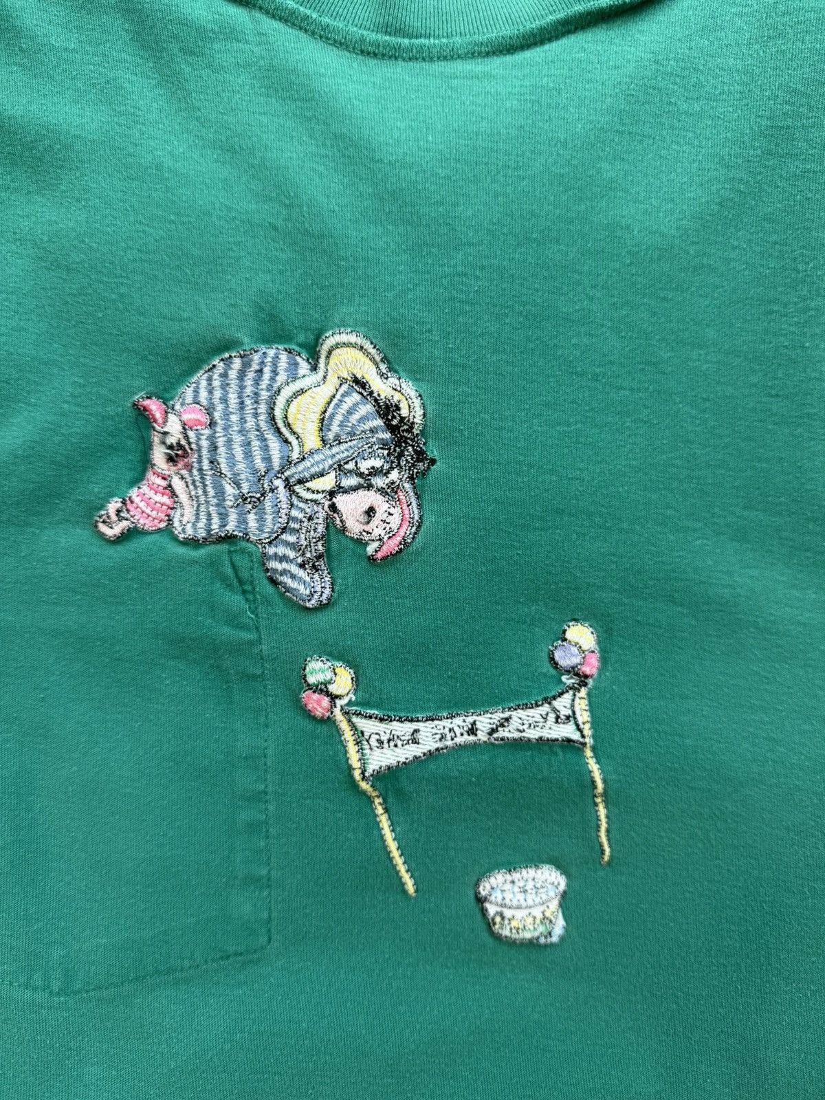 Disney Rare Vintage 90s Disney Eeyore Piglet Pooh pocket shirt Size US M / EU 48-50 / 2 - 12 Thumbnail