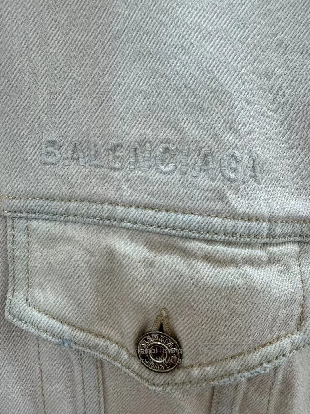 Balenciaga Balenciaga Logo Embroidered Denim Jacket XS. Size US XS / EU 42 / 0 - 2 Thumbnail