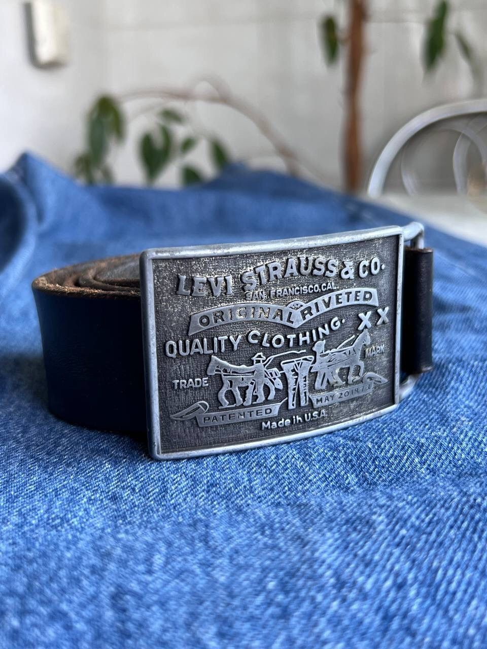 Levi's × Vintage Vintage 90s Levi's Leather belt Size ONE SIZE - 3 Thumbnail