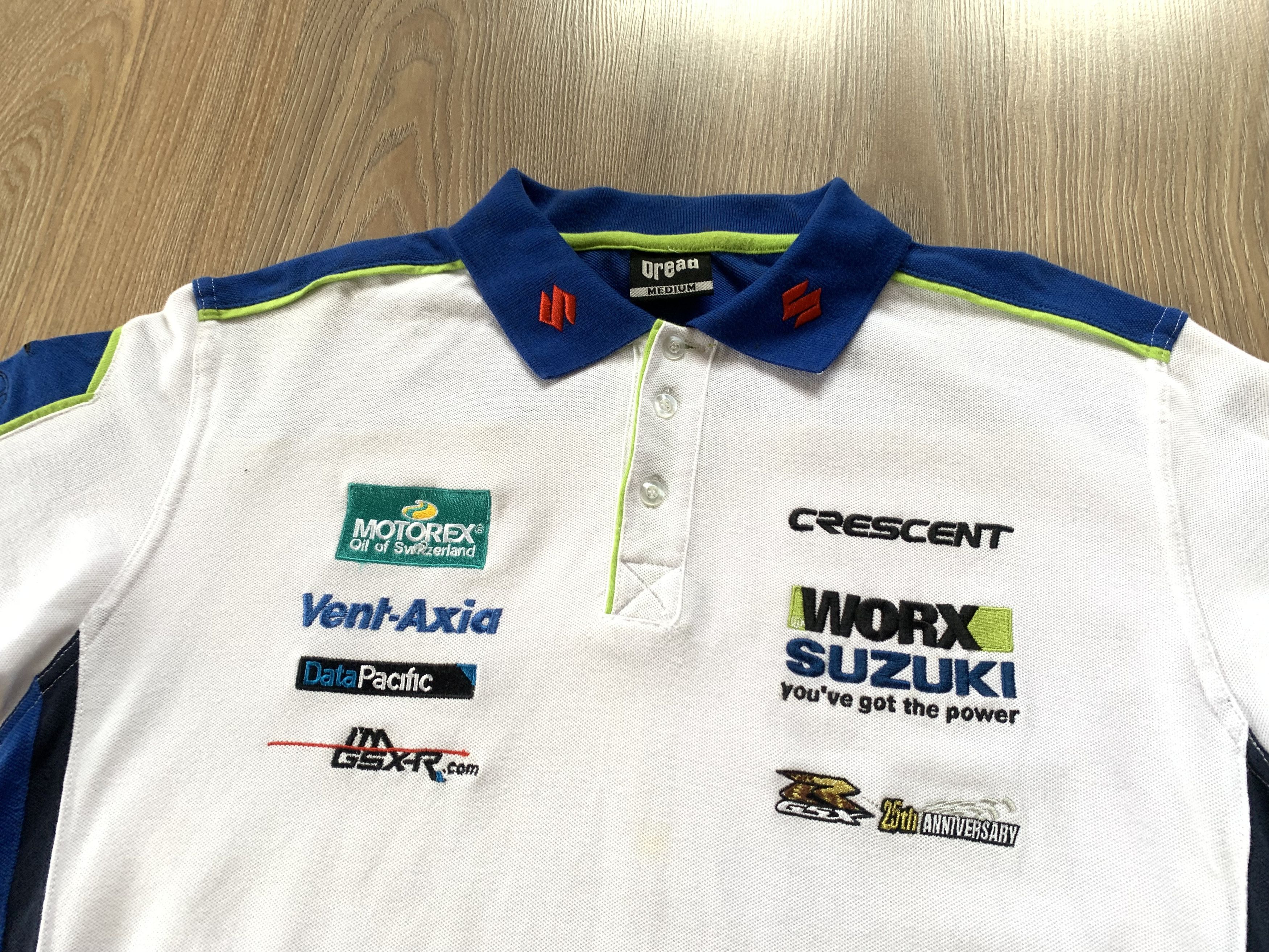 Vintage Vintage Suzuki Racing Worx Crescent Cotton Team Polo T Shirt Size US M / EU 48-50 / 2 - 4 Thumbnail
