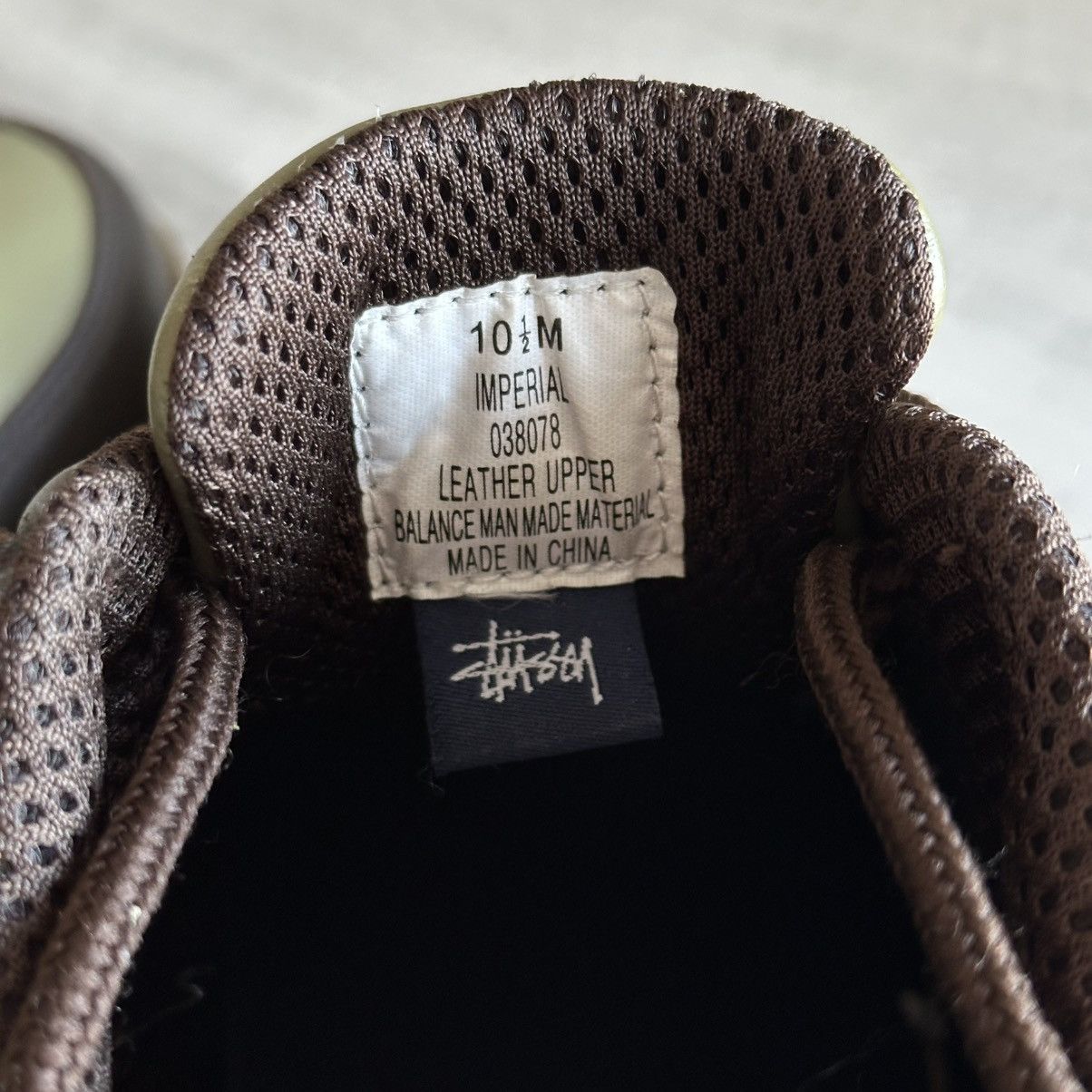 Stussy Vintage Stussy Imperial Olive Brown Leather Mid Top Sneakers Size US 10.5 / EU 43-44 - 9 Thumbnail