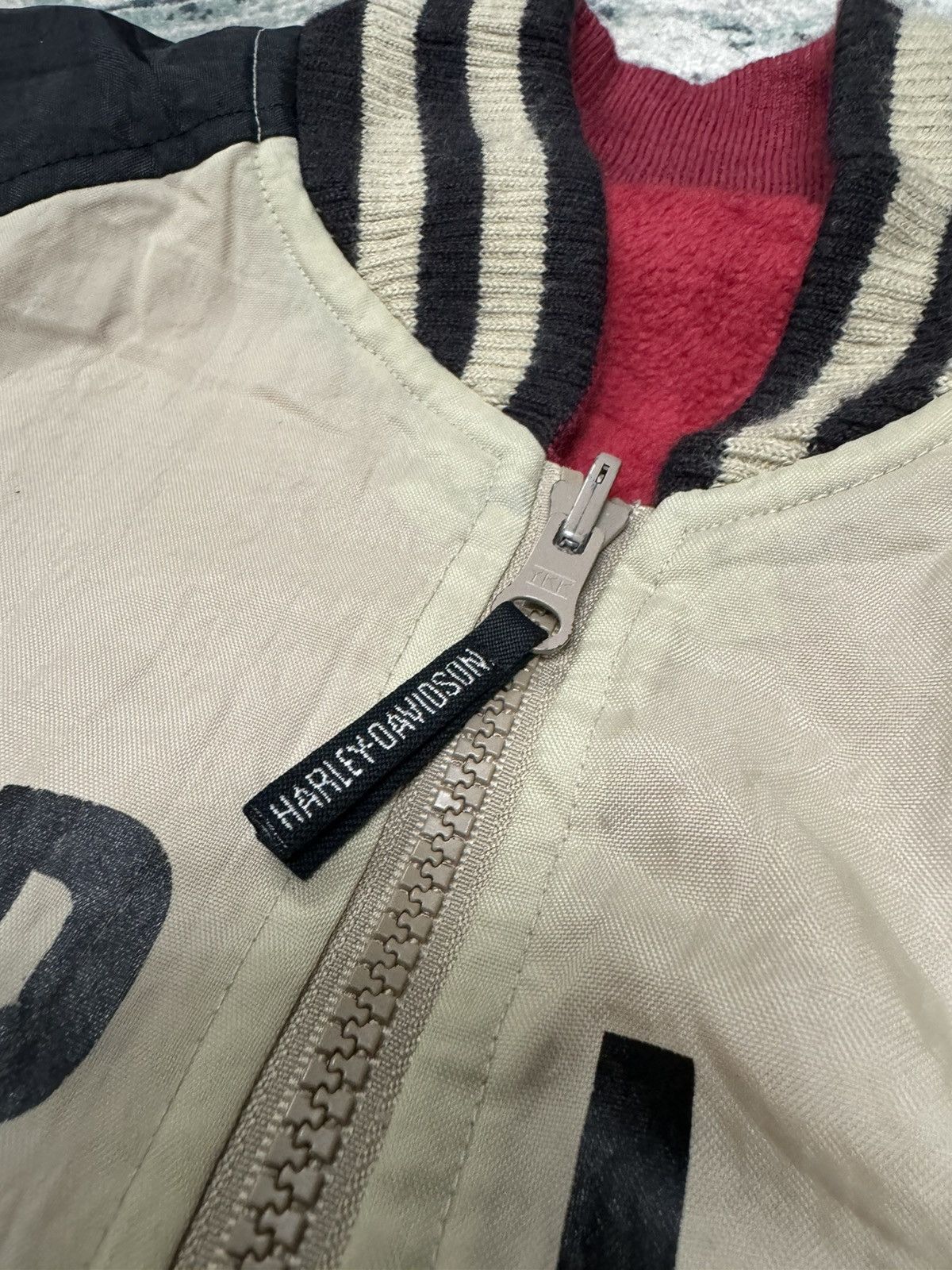 Harley Davidson × Vintage VINTAGE HARLEY DAVIDSON REVERSIBLE BOMBER JACKET Size US M / EU 48-50 / 2 - 7 Thumbnail