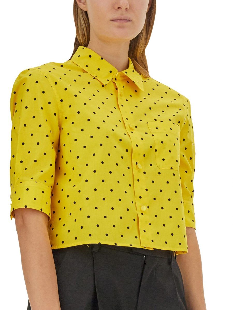 Marni o1w1db10824 Cropped Shirt in Yellow Size XL / US 12-14 / IT 48-50 - 2 Thumbnail