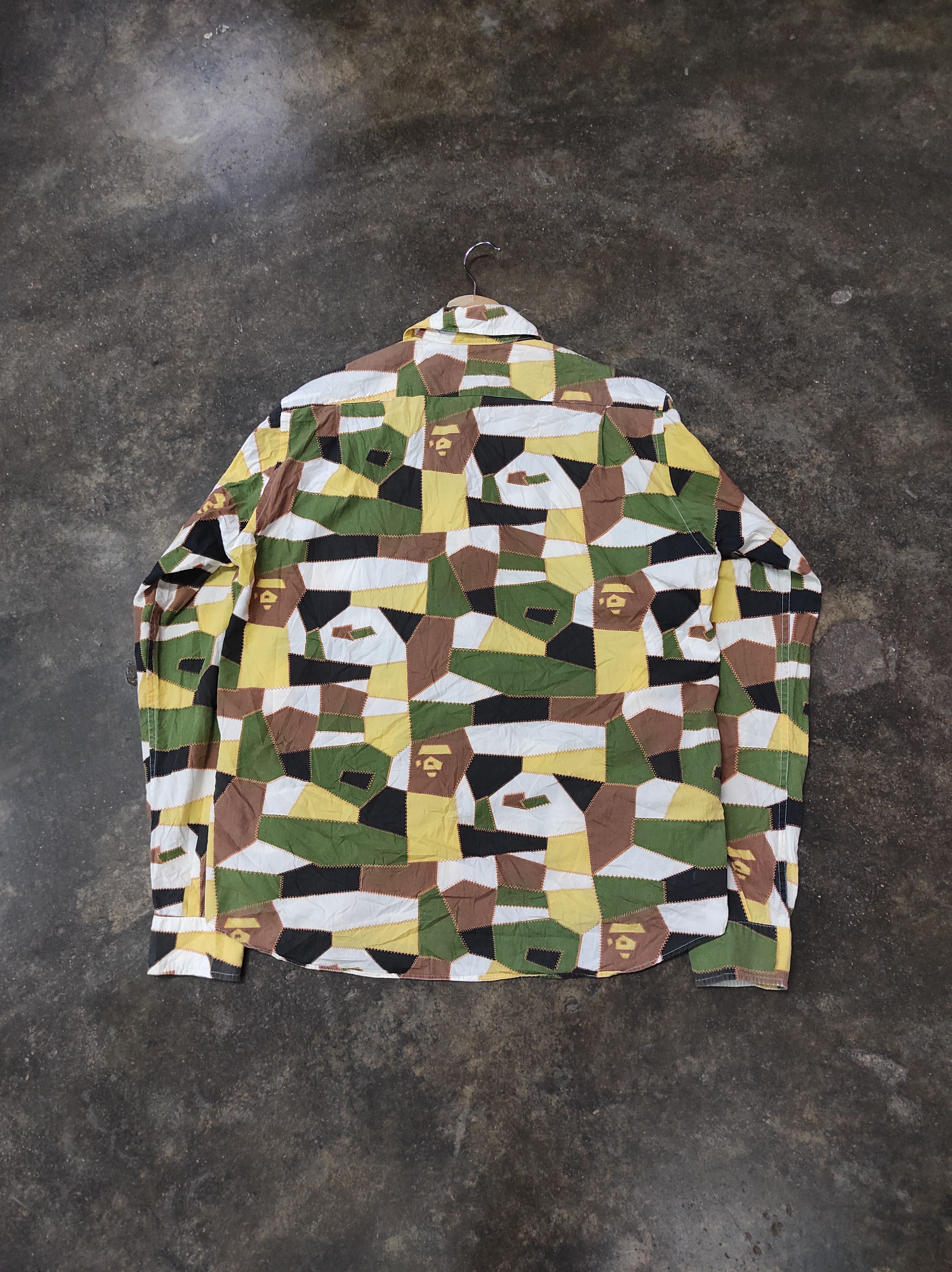 Bape A Bathing Ape BAPE Geometric Patchwork Shirt Button Up Size US M / EU 48-50 / 2 - 9 Thumbnail