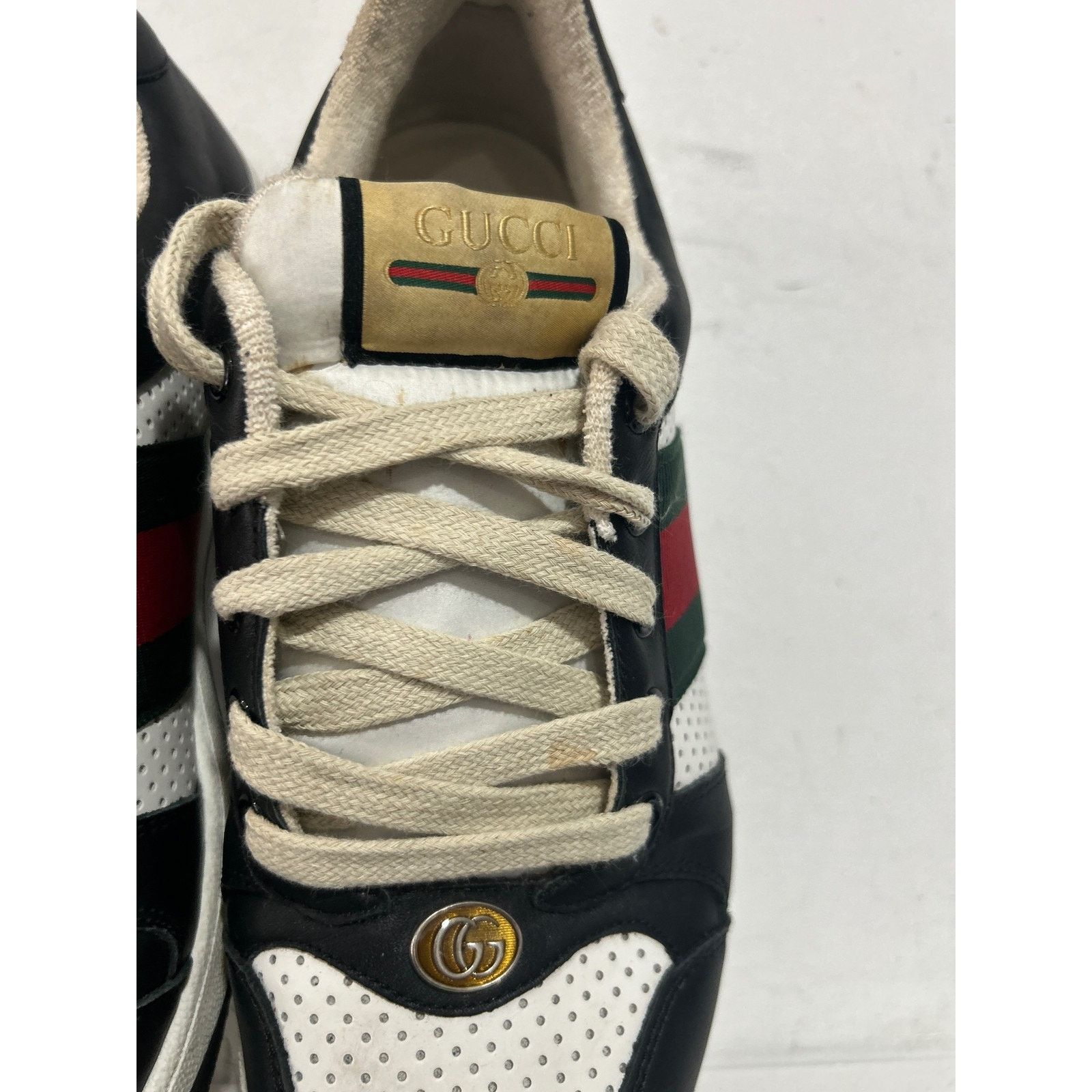 Gucci GUCCI SCREENER BLACK/WHITE LOW TOP SNEAKER SIZE 8.5 PREOWNED Size US 8.5 / EU 41-42 - 5 Thumbnail