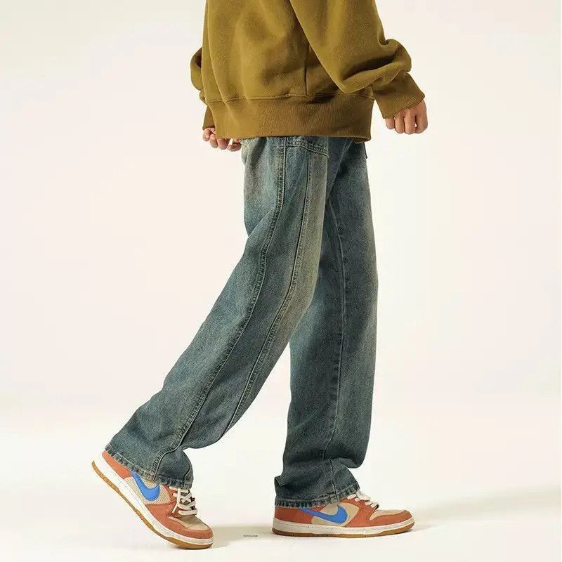 Japanese Brand Retro loose straight leg jeans Size US 32 / EU 48 - 4 Thumbnail